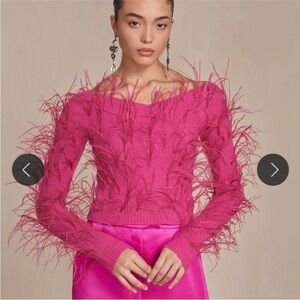 Cult Gaia Pink Danton Knit Top XS